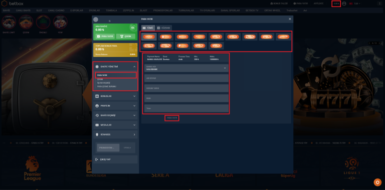 Betbox Para Yatırma